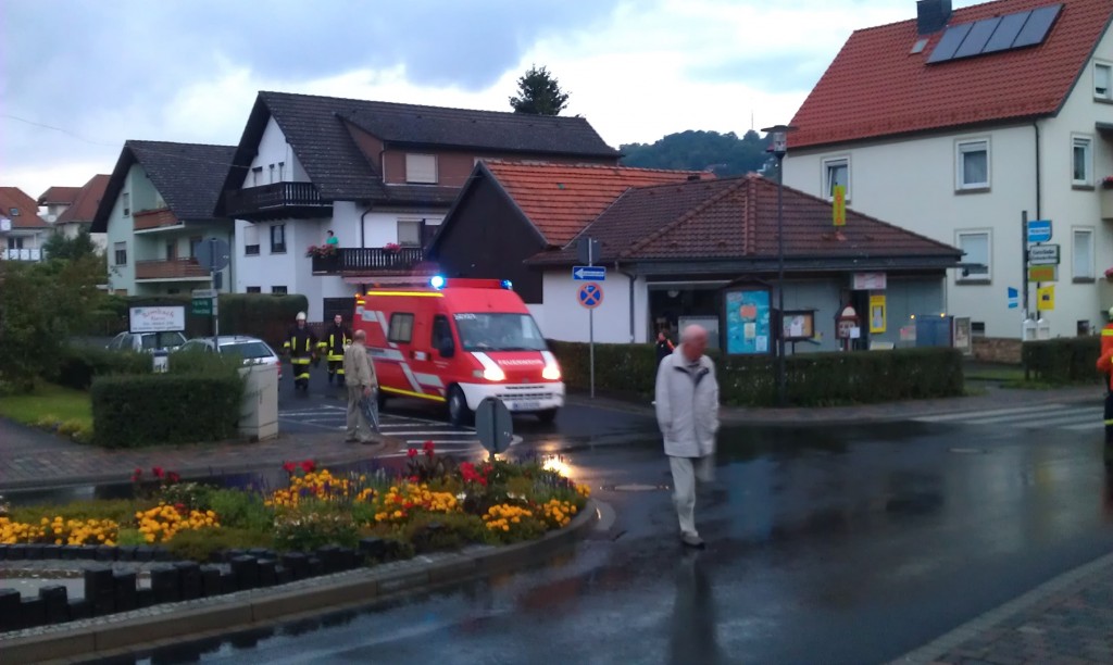 Anrücken des Messwagens der Feuerwehr Wächtersbach